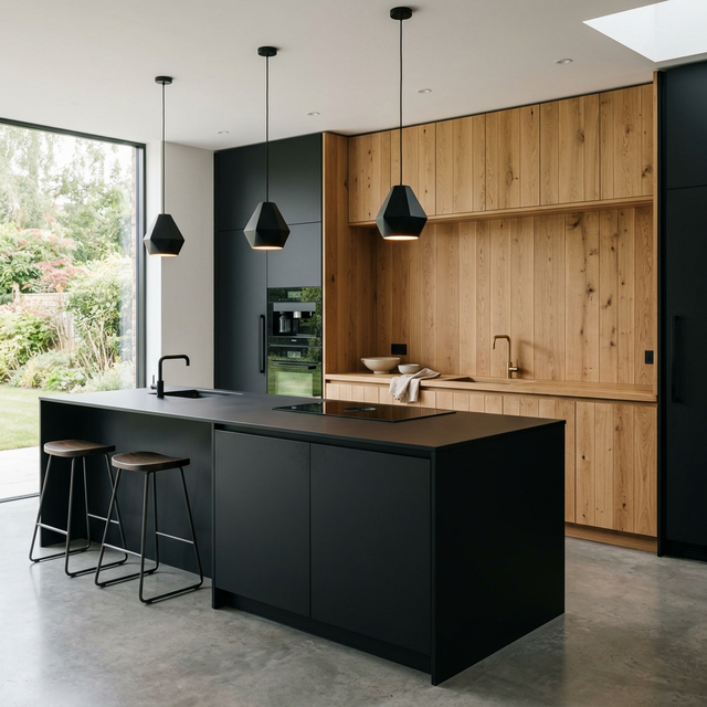 Köök täislamell tammepuidust kilbiga