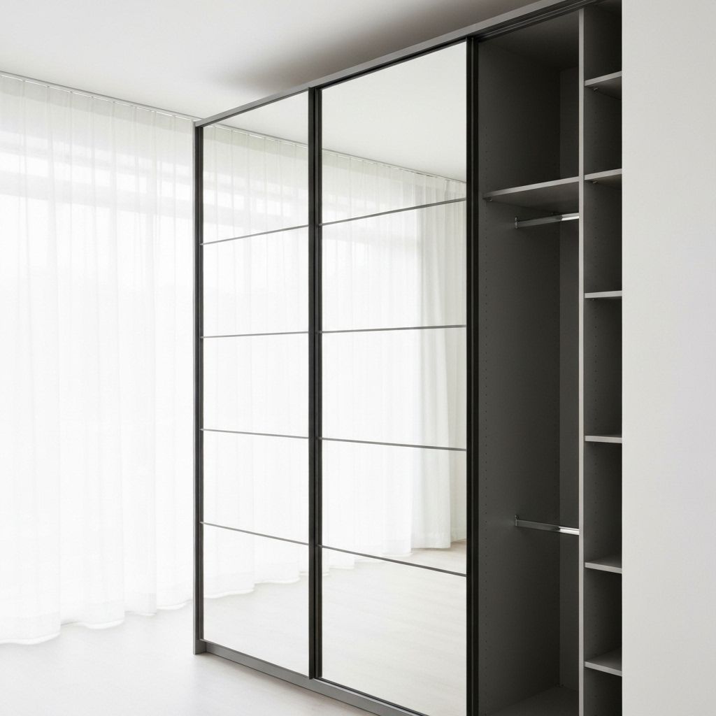 Шкаф-купе с зеркальными дверями