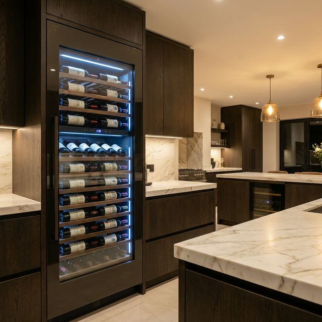 Integreeritav veinikülmik interjööris